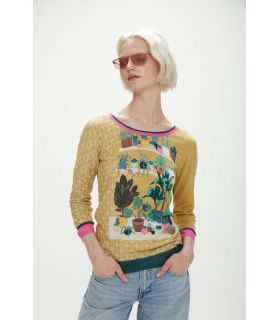 Light sweater with flowers print double use