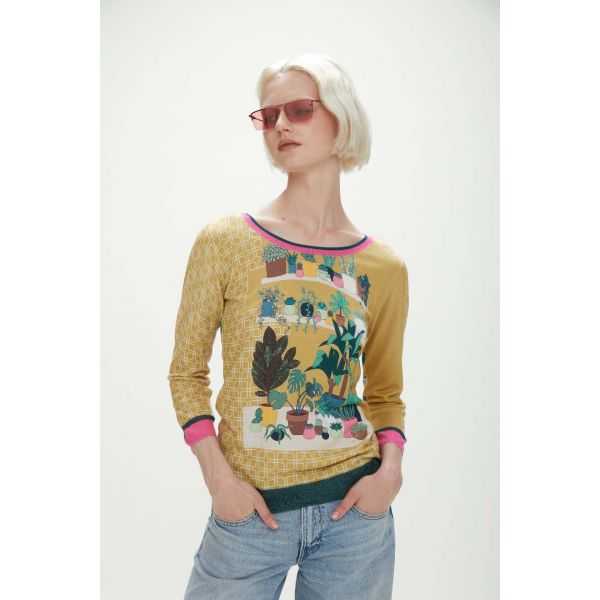 Light sweater with flowers print double use