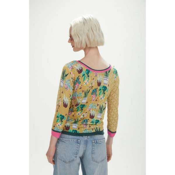 Light sweater with flowers print double use