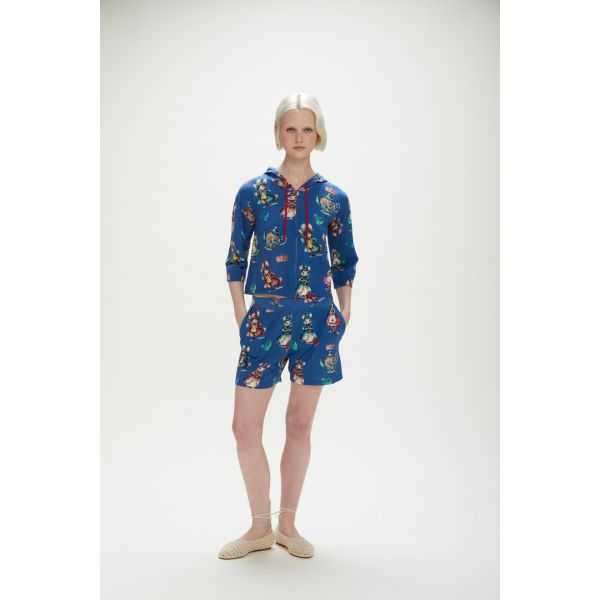 Zip-up jacket with Fantasy print