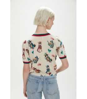 T-Shirt Over girocollo con Stampa Fantasy