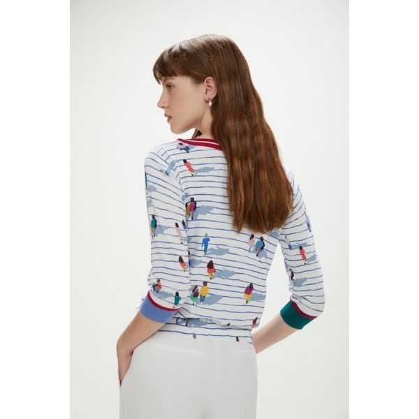 Jumper with People print
