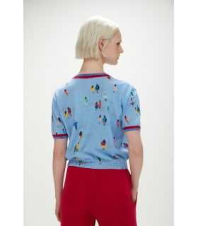 Knitwear t-shirt with People print