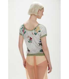 Dual-purpose knitwear with Spring print