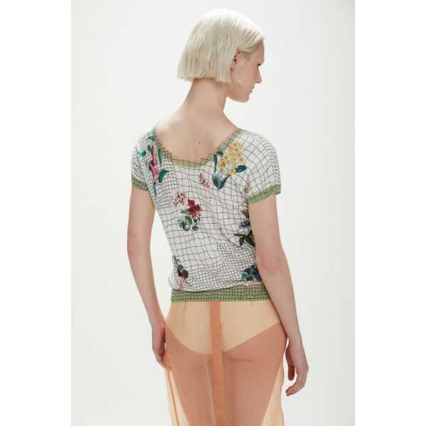 Dual-purpose knitwear with Spring print