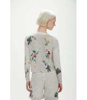 Chanel style jacket with print