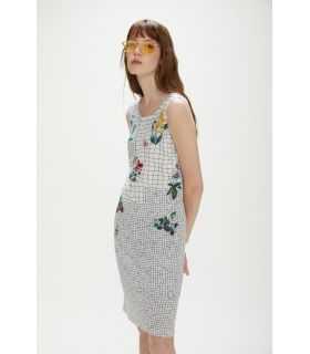 Printed dress with spring flowers