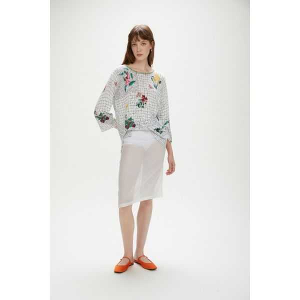 Printed versatile oversize jumper