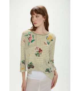 Sweater with Spring print double use