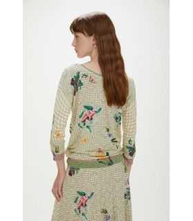 Sweater with Spring print double use