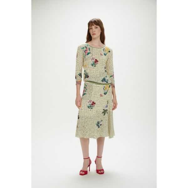 Sweater with Spring print double use