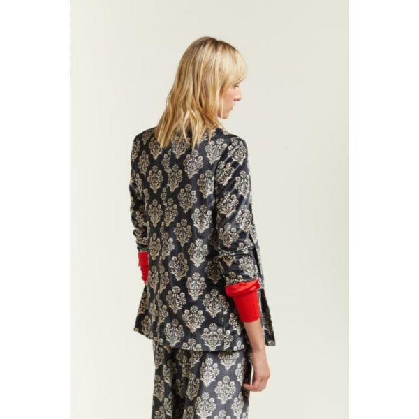 Blazer in Velluto con stampa Damascato