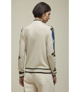 Jacket with Blue flowers design