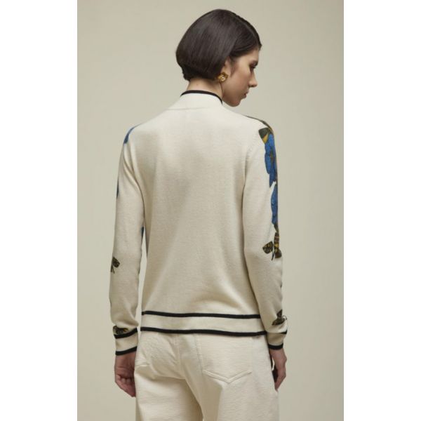 Jacket with Blue flowers design