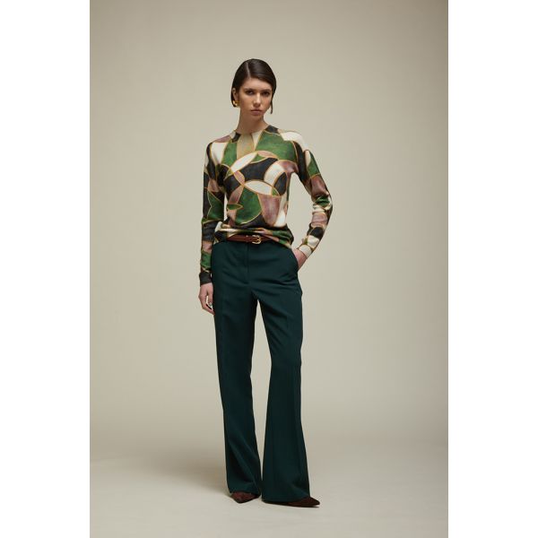 Crewneck sweater with Mosaic print