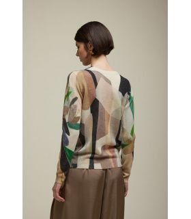 Pull girocollo stampa Abstract Double Use