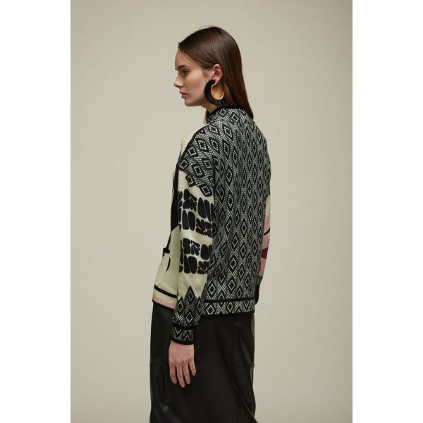 Knit Jacket with Lace pattern