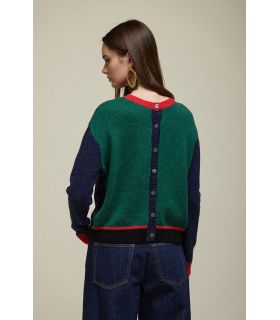 Multicolor Cardigan with Applications Double use