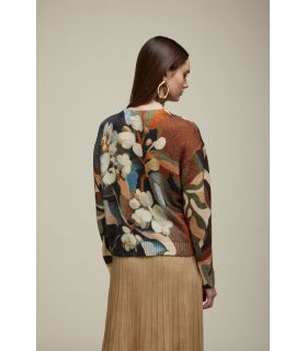 High neck jacket with Camouflage print