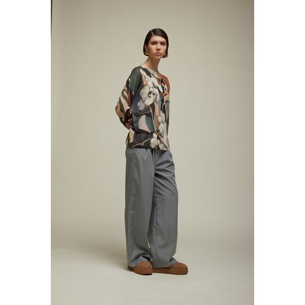 Pull girocollo Over Pattern Camouflage