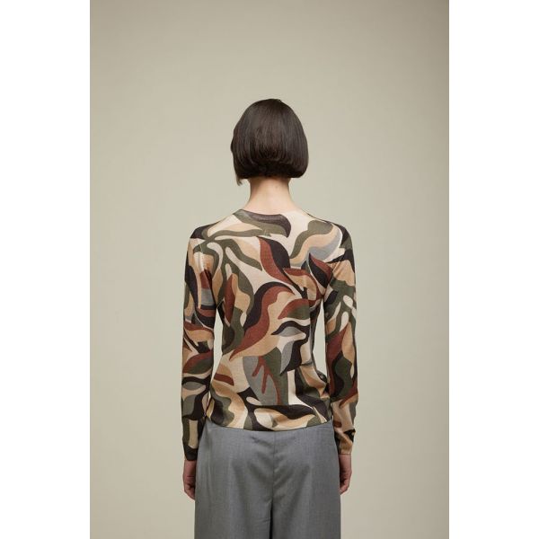 Pull girocollo Stampa Camouflage Double Use