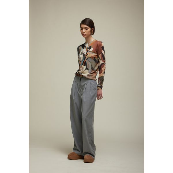 Pull girocollo Stampa Camouflage Double Use