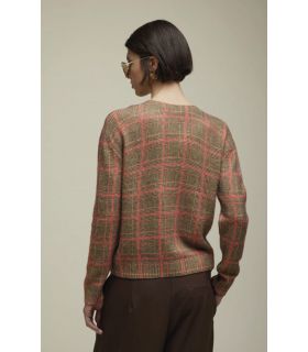 Pull Scollo V Over Corto Pattern Principe Galles