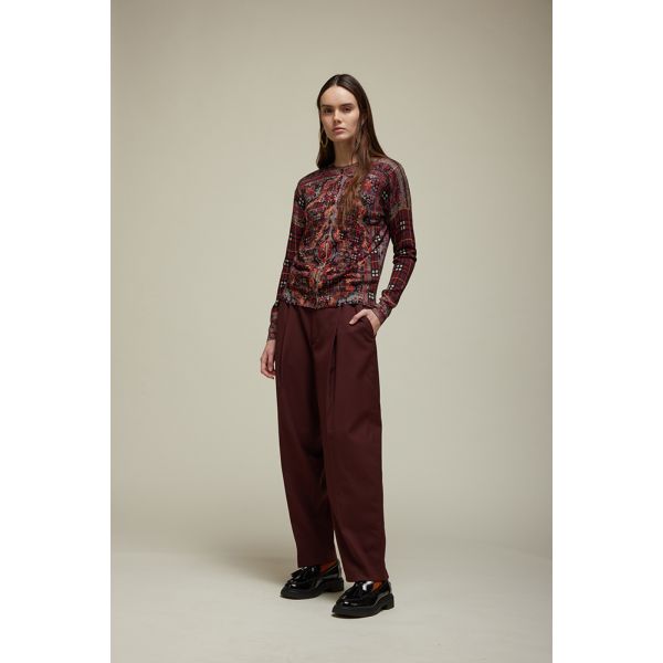 Cardigan with Carpet print double use