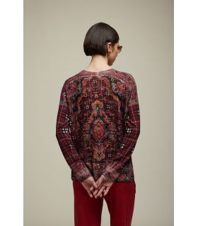 Pull Scollo a barca Over Stampa Carpet Double Use