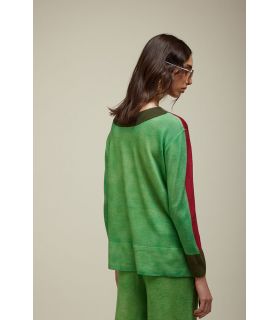 Maglia Over con Fantasia Falso Unito Bicolore Double Use