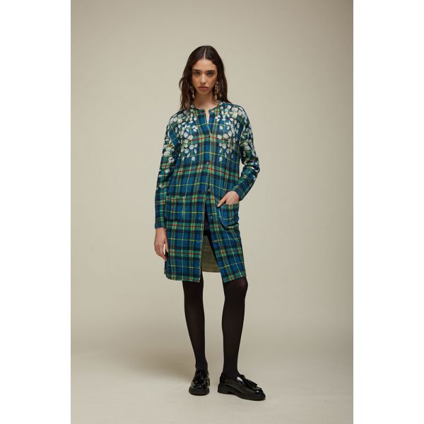 Coat with Tartan print