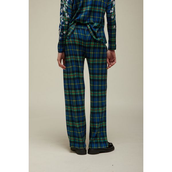 Trousers with Tartan Pattern