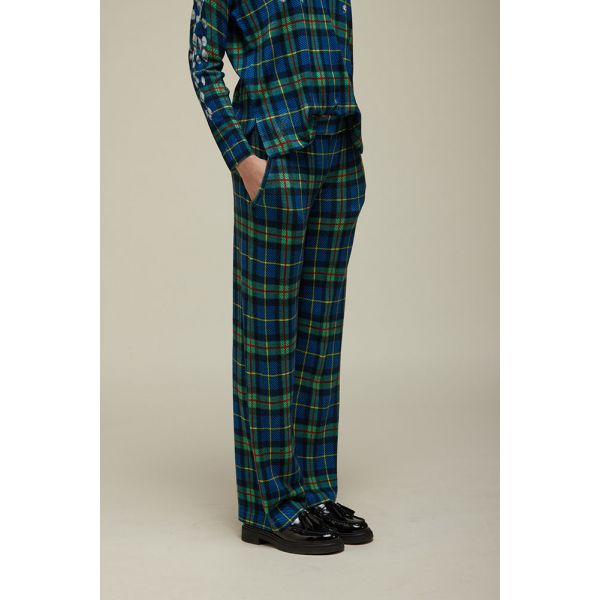Trousers with Tartan Pattern