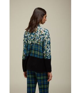 Parka tricot con Fantasia Tartan