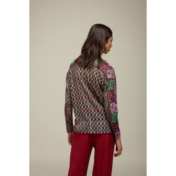 Maglia Scollo V Over Fantasia Cravatteria