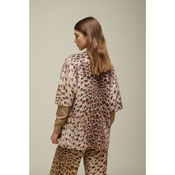 Cardigan a manica corta Fantasia Animalier