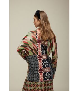 Cardigan Over con motivi Pied de Poule Double Use
