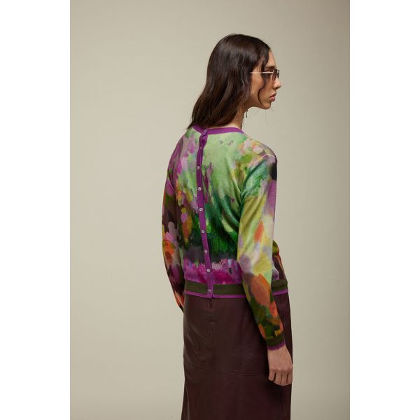 Cardigan Stampa Variopinta Double Use