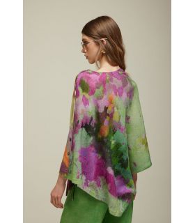 Poncho Multicolor Pattern Double Use