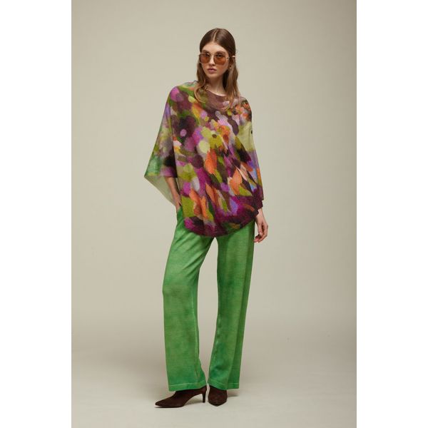 Poncho Multicolor Pattern Double Use