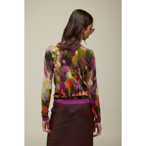 Knit Crewneck Print Multicolor Double Use