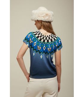 Maglia kimono con Fantasia Norvegese Double Use