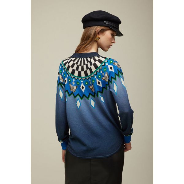 Knitted Shirt with Norwegian print