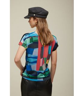 Short sleeve Kimono with Pop Print Double Use