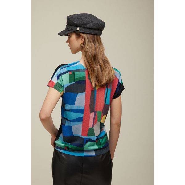 Kimono manica corta Stampa Pop Double Use