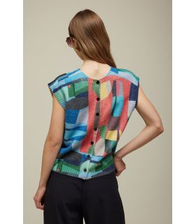 Gilet Girocollo Pattern Pop Double Use