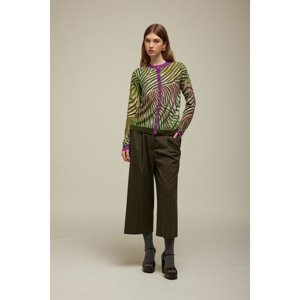 Cardigan Zebra Pattern Double Use