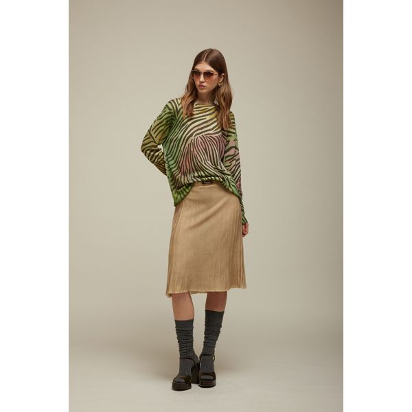 Maglia Scollo a barca Over Pattern Zebra Double Use