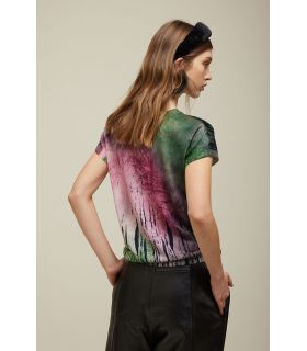 3/4 Sleeve Kimono Shaded Pattern Double Use