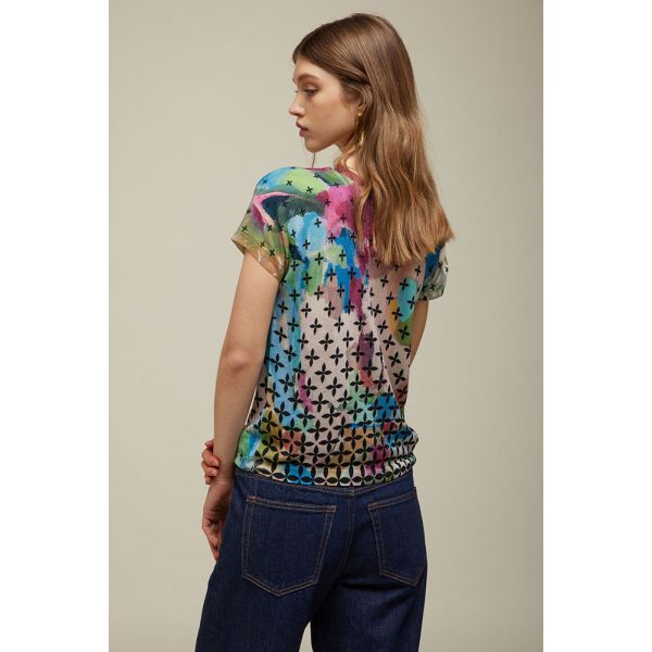 Kimono manica corta Pattern Art Double Use